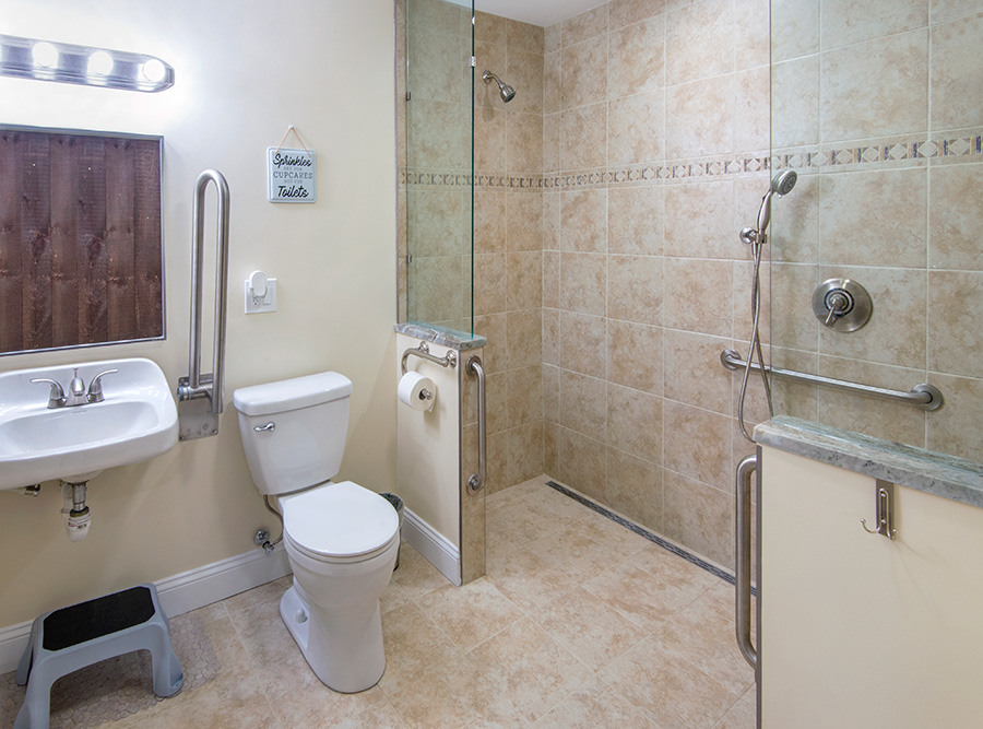 Custom accessible bathroom